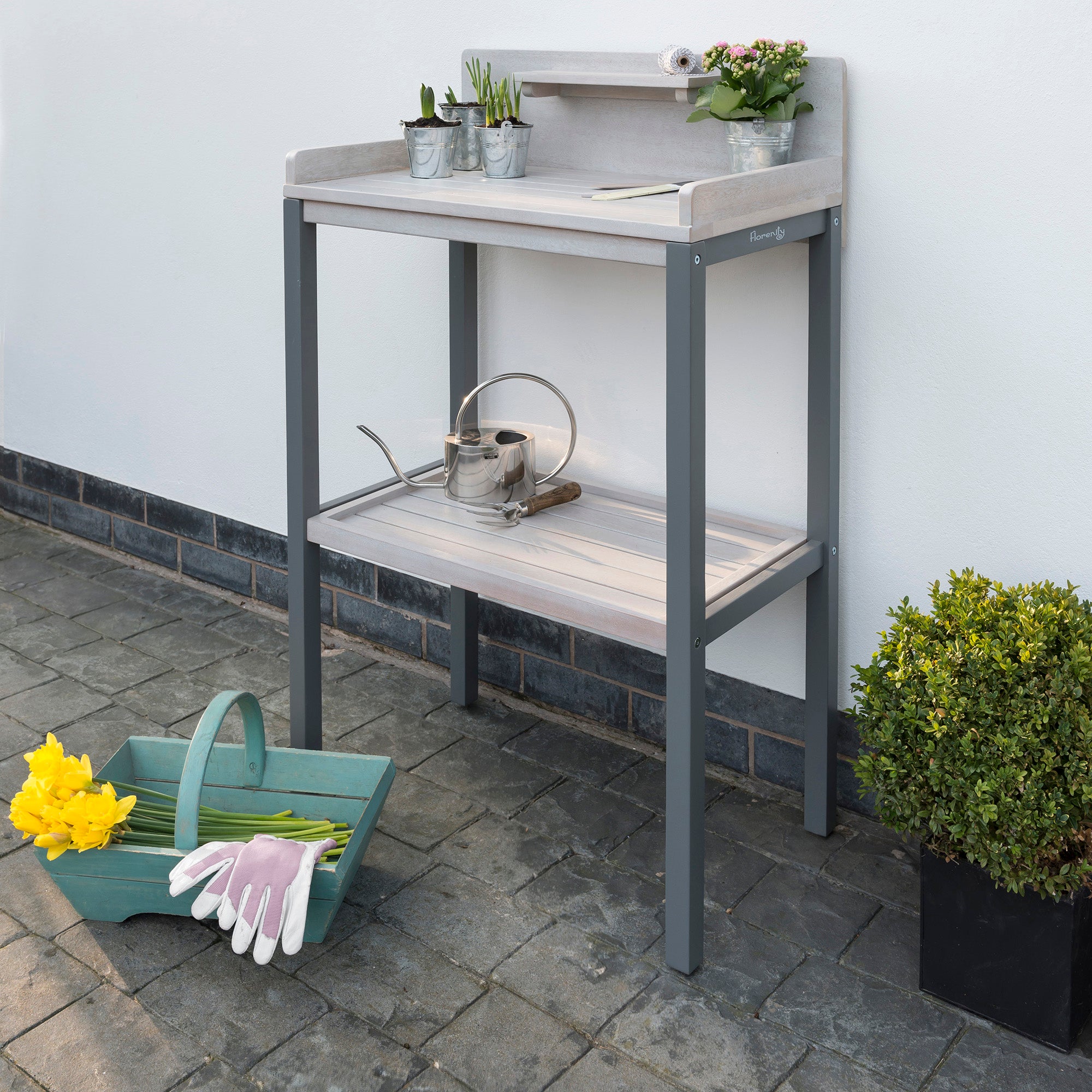 Florenity Grigio Potting Table Grey Price Comparisons | Compare The Build