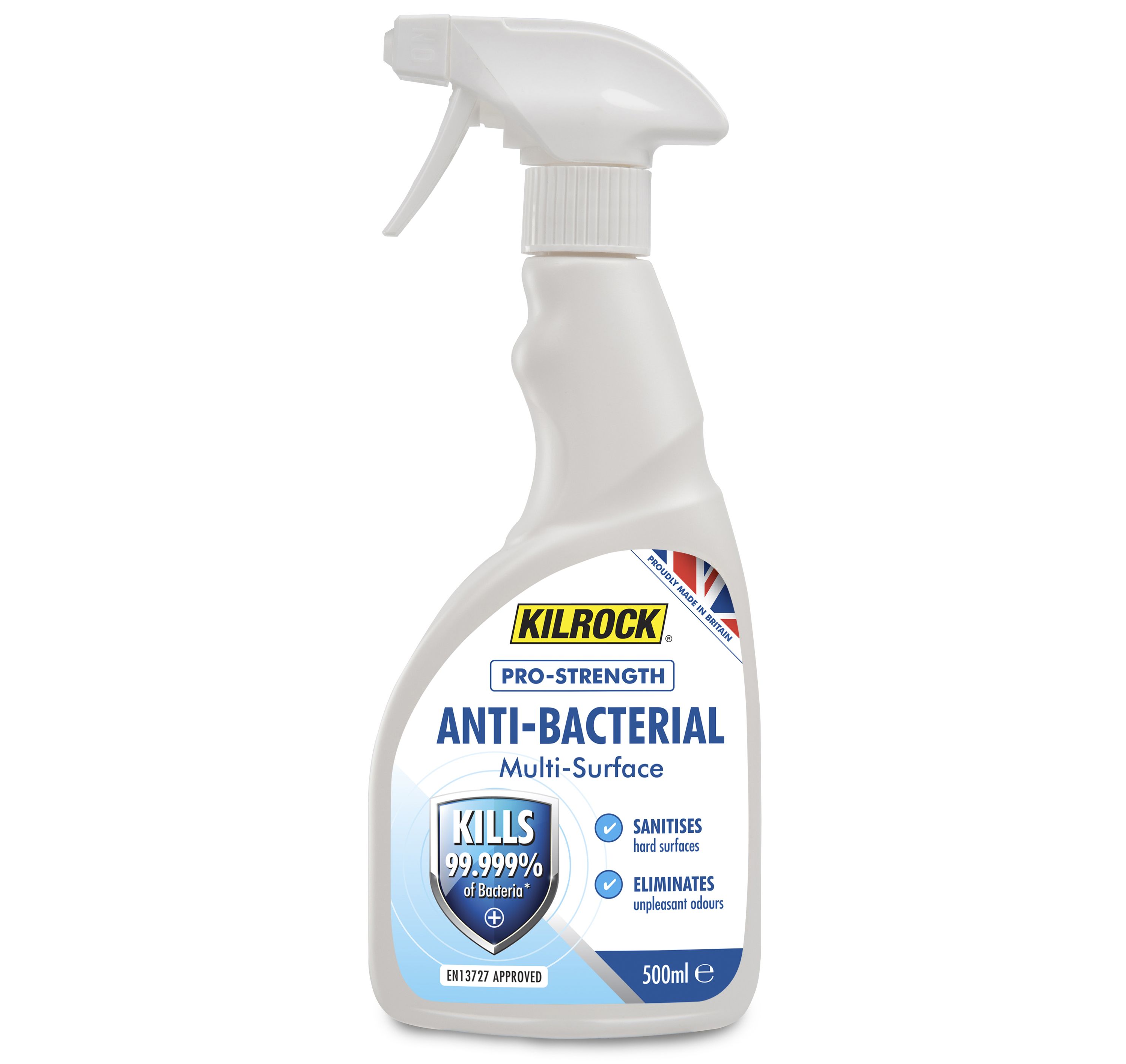 Kilrock Pro-Strength Not Concentrated Anti-Bacterial Multi-Surface Suitable For All Hard Surfaces Any Room Cleaning Spray, 500Ml Trigger Spray Bottle | Compare The Build