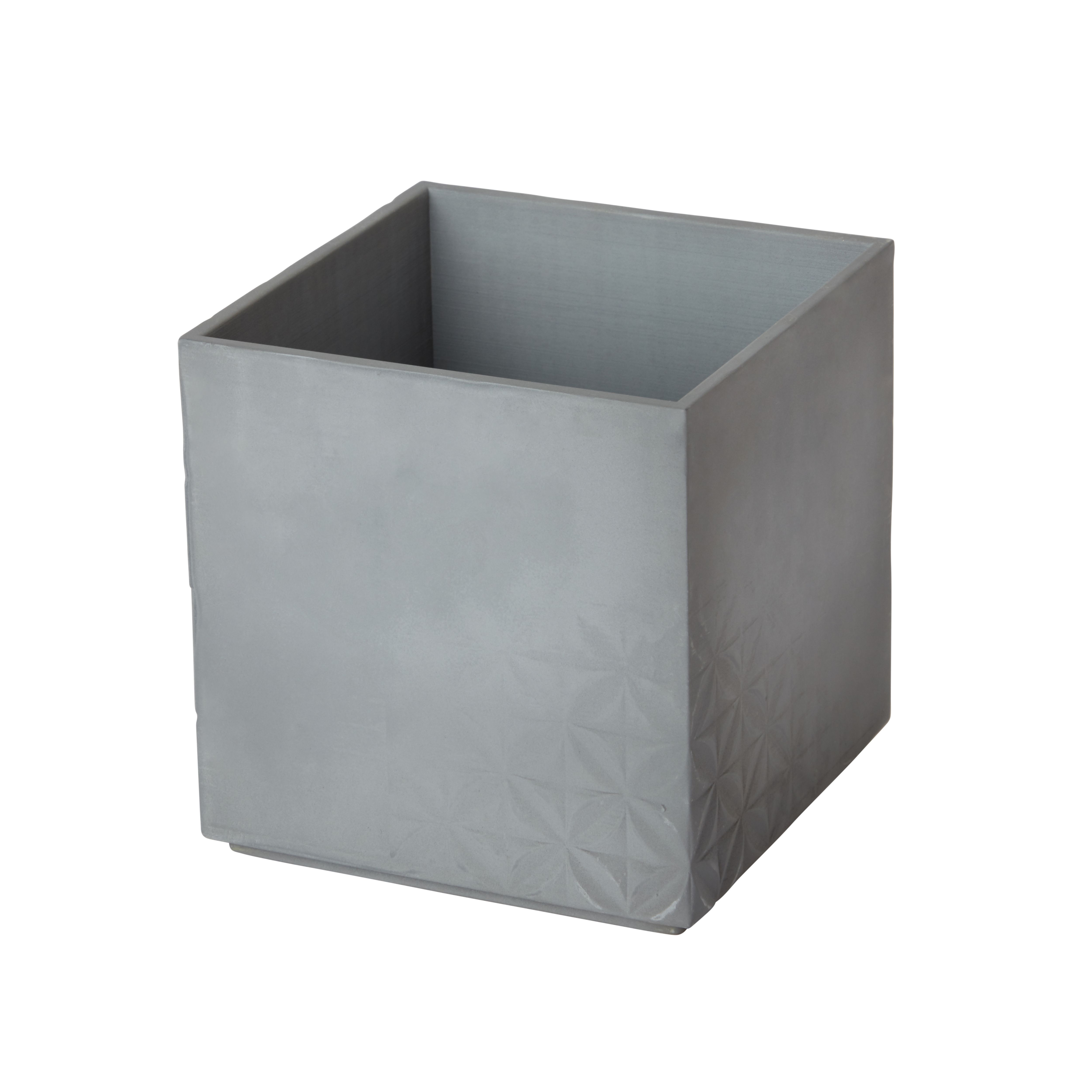 GoodHome Grey Plastic Concrete Effect Square Plant Pot (Dia)11.6Cm Price Comparisons | Compare The Build