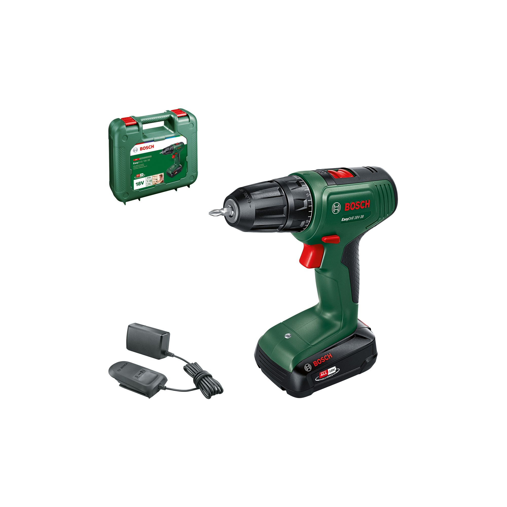 Bosch Power For All 18V 1 X 2.0Ah Li-Ion Cordless Drill Driver Easydrill 18V-40 Price Comparisons | Compare The Build