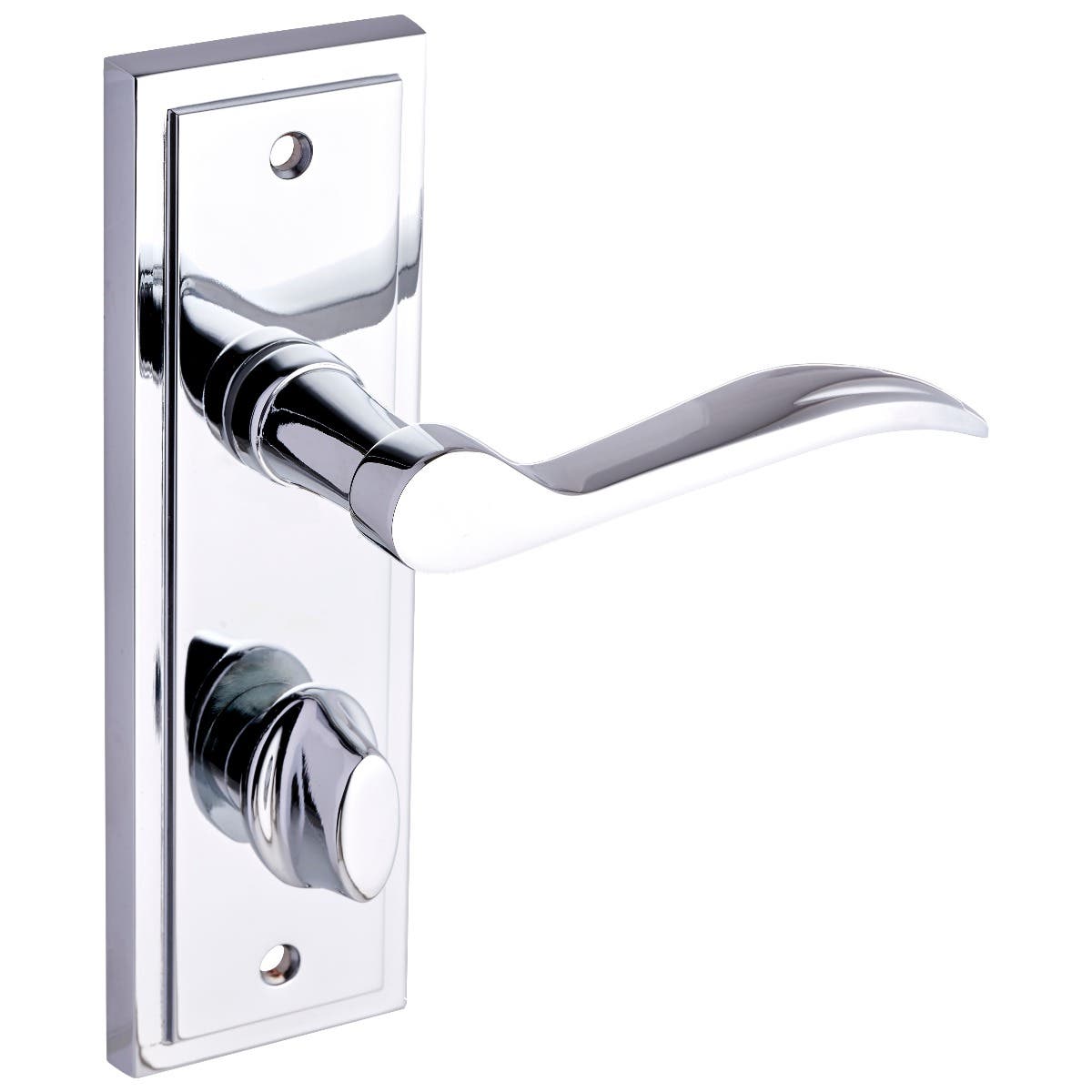 Berkeley Lever Bathroom Door Handle Polished Chrome Pair | Compare The Build