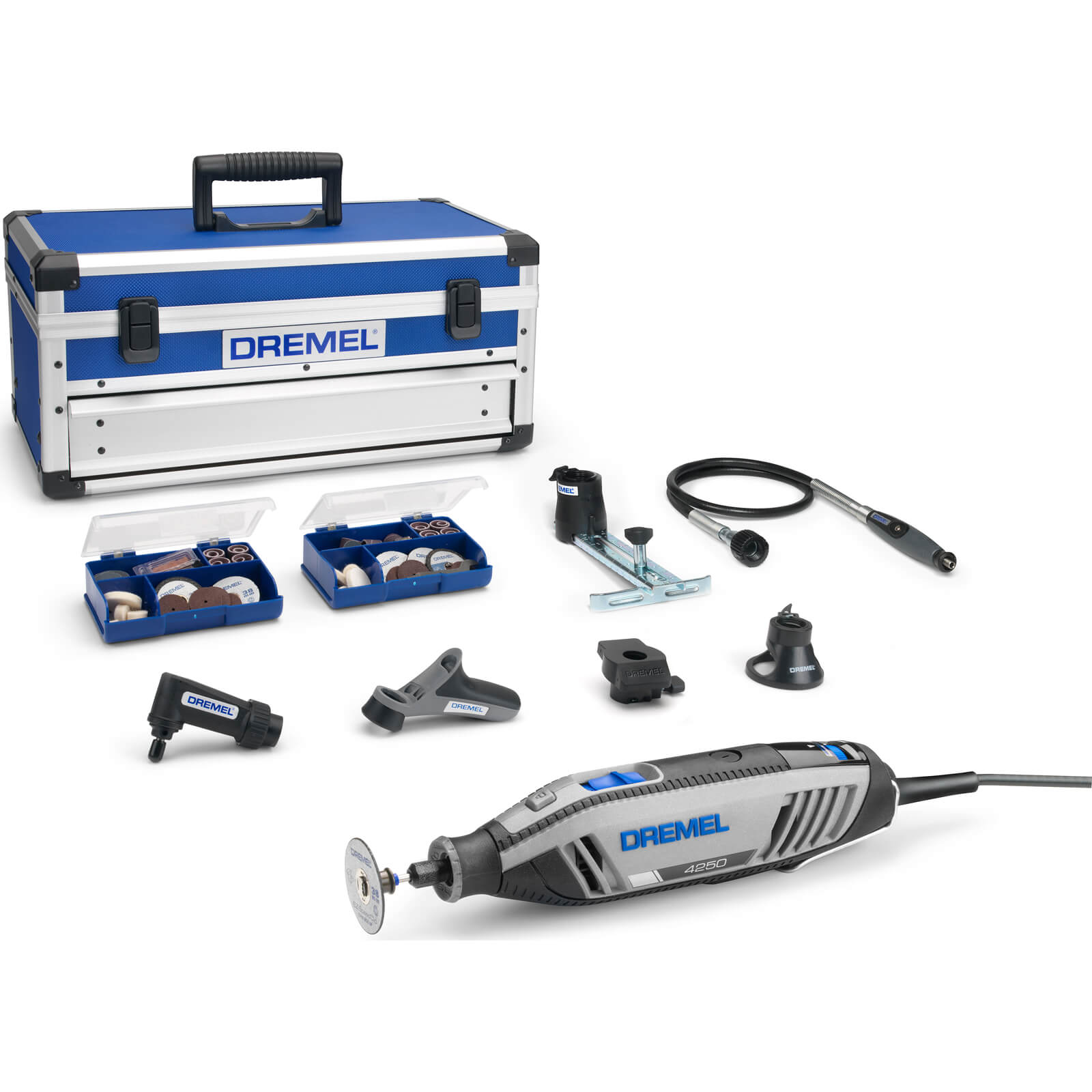 Dremel 4250 Rotary Multi Tool 128 Accessory Platinum Kit | Compare The Build