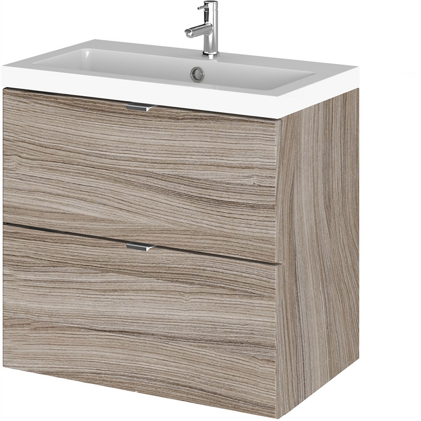 Balterley Dynamic 600mm Wall Hung Vanity Unit with Basin - Driftwood Price Comparisons | Compare The Build