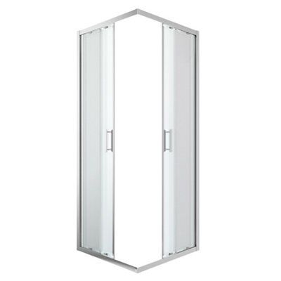 GoodHome Beloya Square Clear Shower Shower Enclosure With Corner Entry Double Sliding Door (W)760mm (D)760mm Price Comparisons | Compare The Build