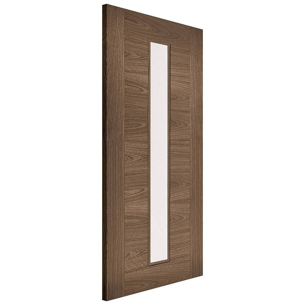 LPD Internal Walnut Sofia Fully Finished 1P 1L Clear Glass Door 1981mm x 610mm x 35mm (78" x 24") Price Comparisons | Compare The Build