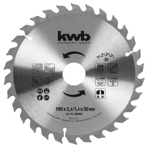 Einhell kwb 30 Teeth Medium Cut Circular Saw Blade - 190 x 30mm | Compare The Build