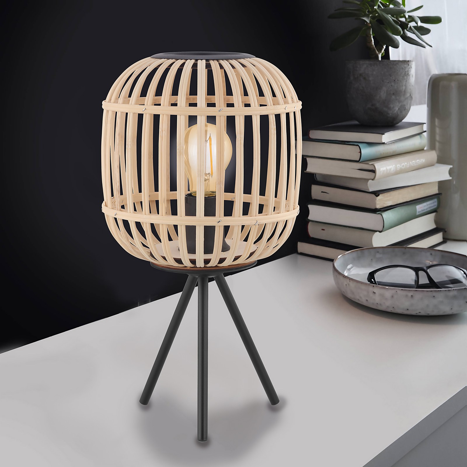 Eglo Bordesley Wooden Table Lamp Price Comparisons | Compare The Build