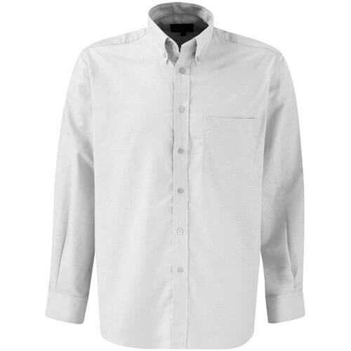 Dickies Mens Oxford Weave Long Sleeve Shirt White Size 16 | Compare The Build