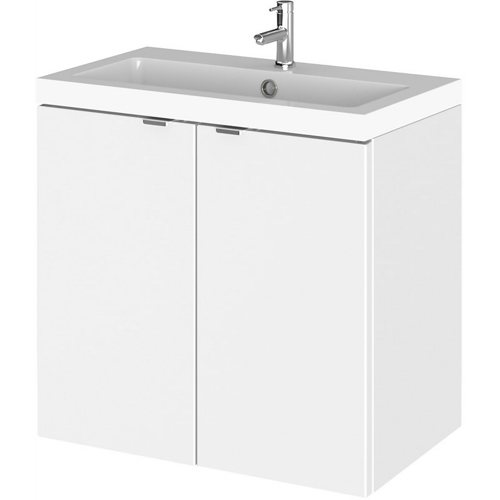 Balterley Dynamic 600mm Wall Hung Compact Door Unit with Basin - Gloss White Price Comparisons | Compare The Build