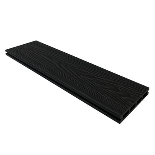 Standard Woodgrain / Grooved Composite Decking Board - 146mm x 3660mm Dark Grey Price Comparisons | Compare The Build