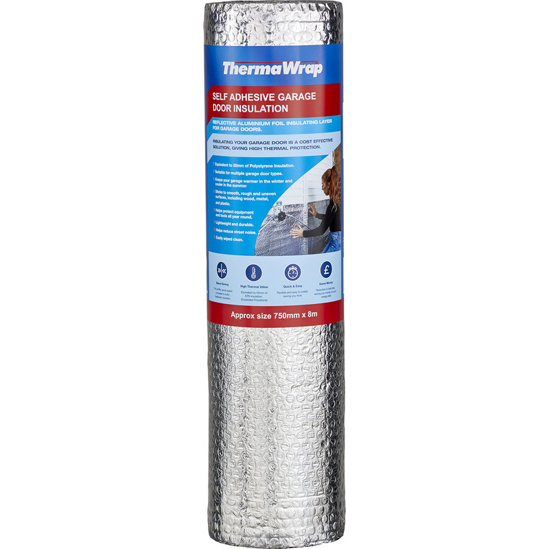 YBS Insulation ThermaWrap Self-Adhesive Garage Door Insulation 750mm x 8m Plastic Price Comparisons | Compare The Build