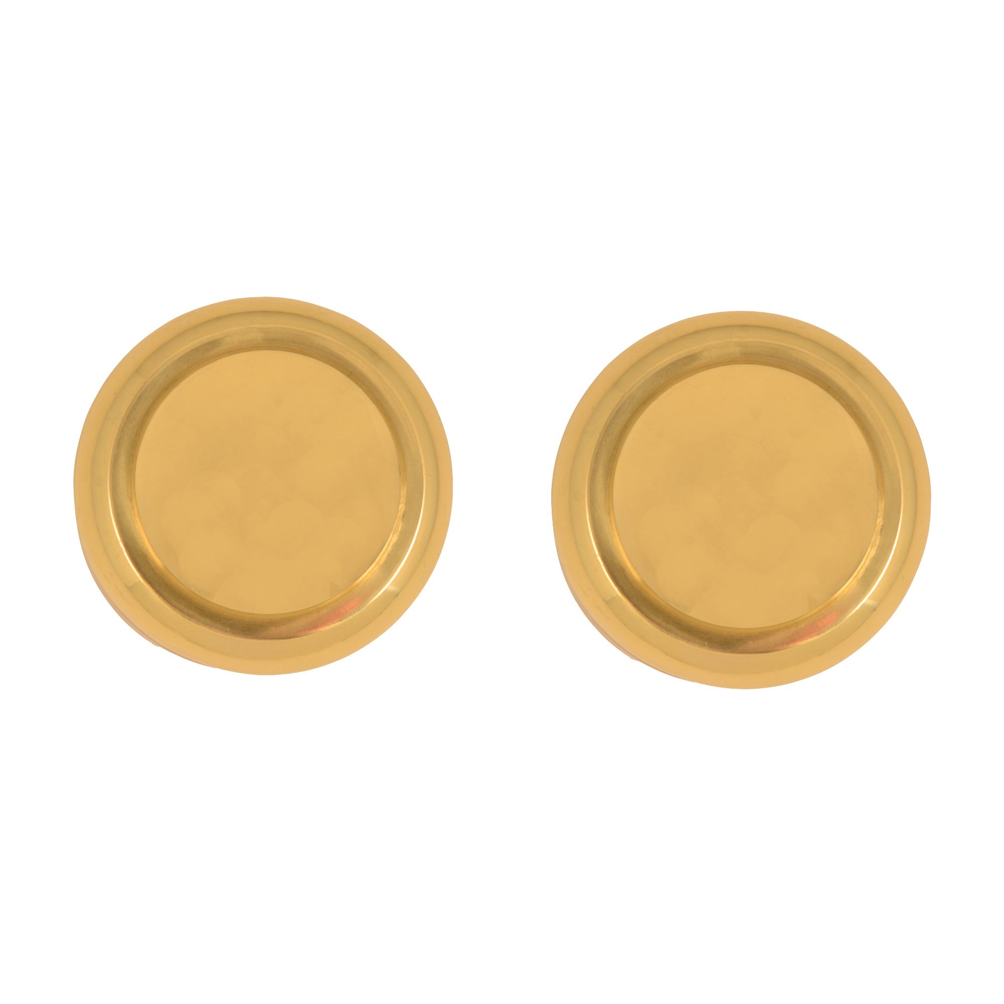 Polished Brass Effect Round Door Knob (Dia)57.35mm, Pair | Compare The Build