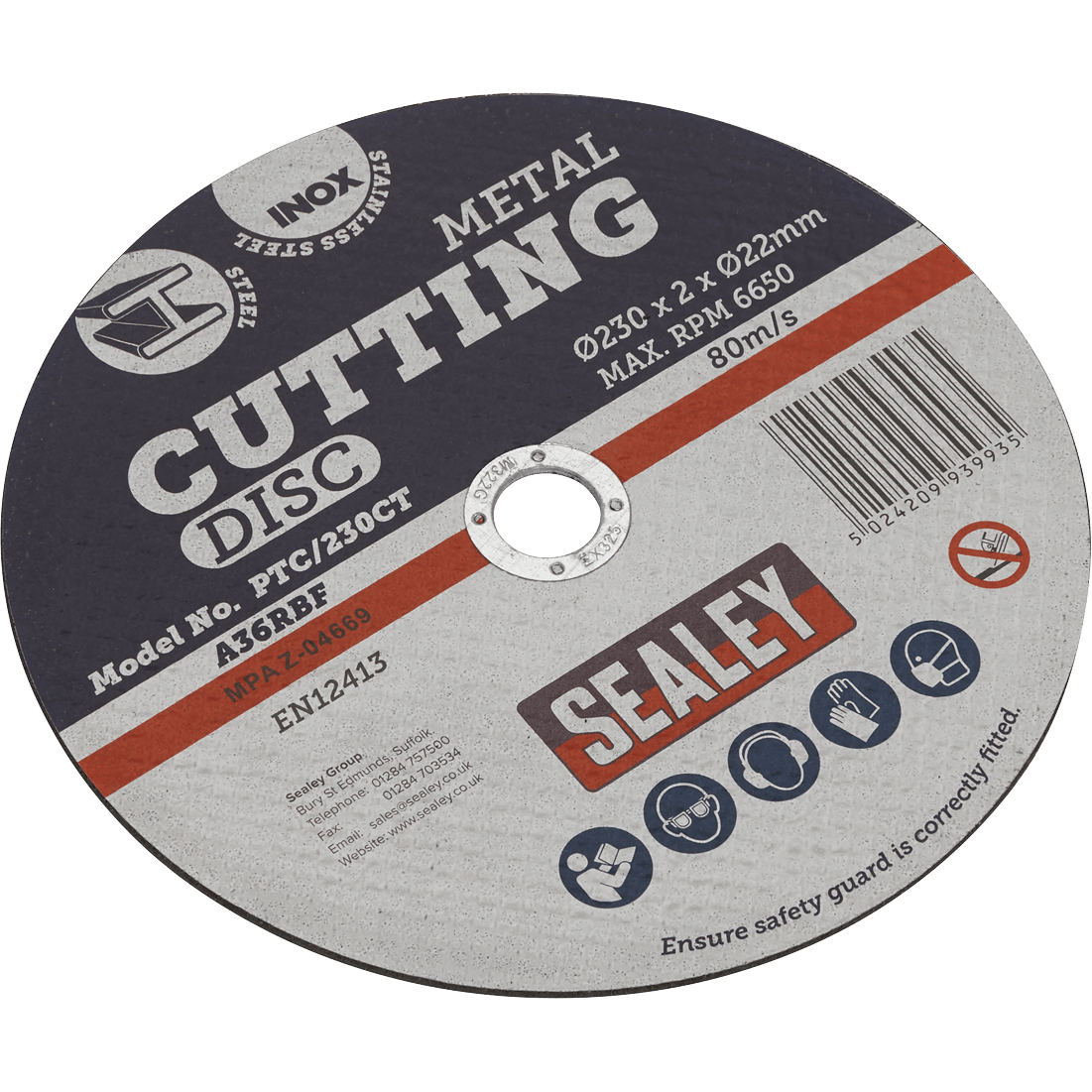 Sealey Metal Cutting Disc 230mm 1.9mm Pack of 1 | Compare The Build