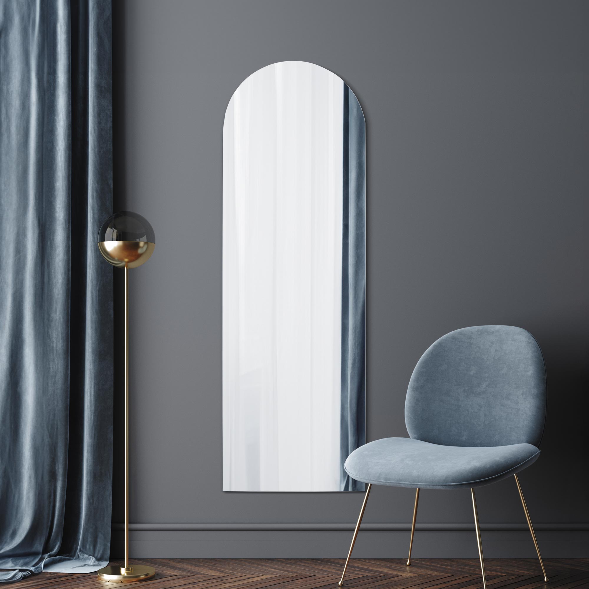 Arcus Slim Arched Full Length Wall Mirror Clear Price Comparisons | Compare The Build