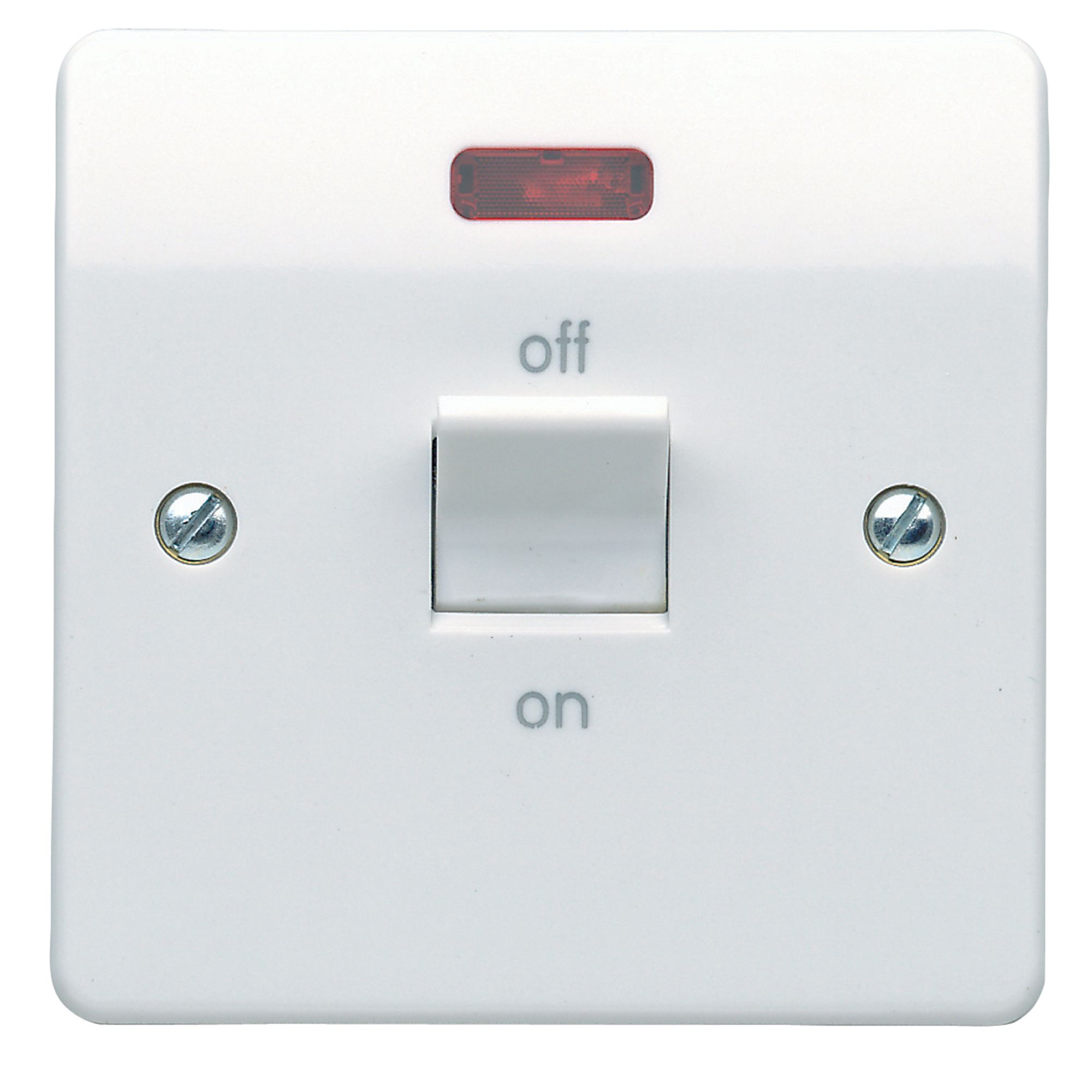Mk 32A White Raised Slim Control Switch With Led Indicator Price Comparisons | Compare The Build