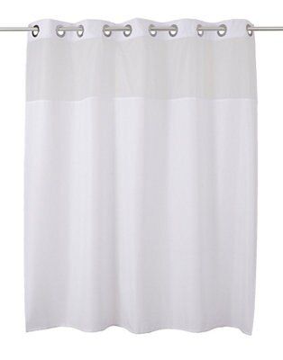 Cooke & Lewis Dhrimi White Shower Curtain (L)1800mm Price Comparisons | Compare The Build