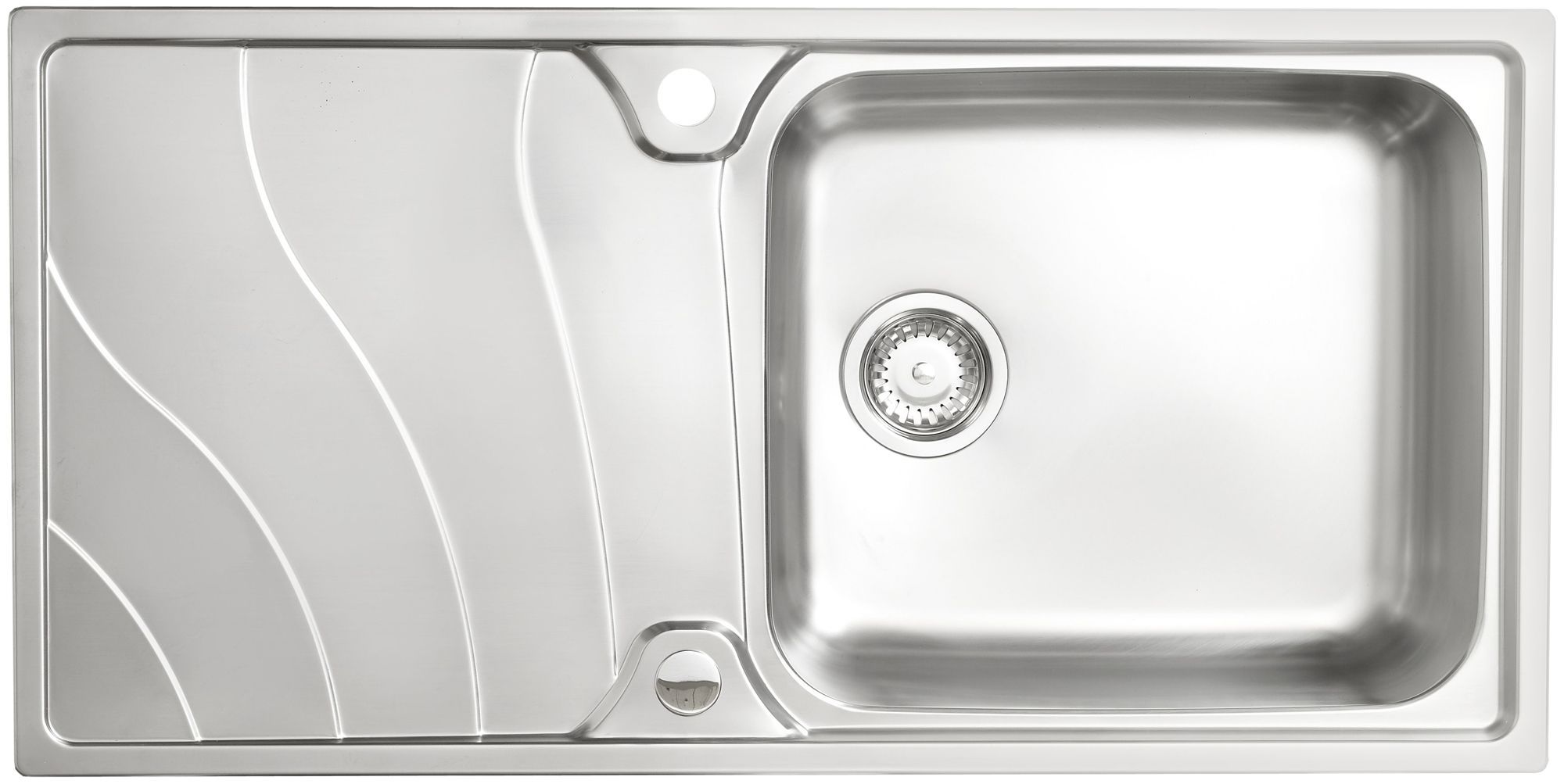 Cooke & Lewis Korner 1 Bowl Polished Stainless Steel Sink & Drainer | Compare The Build