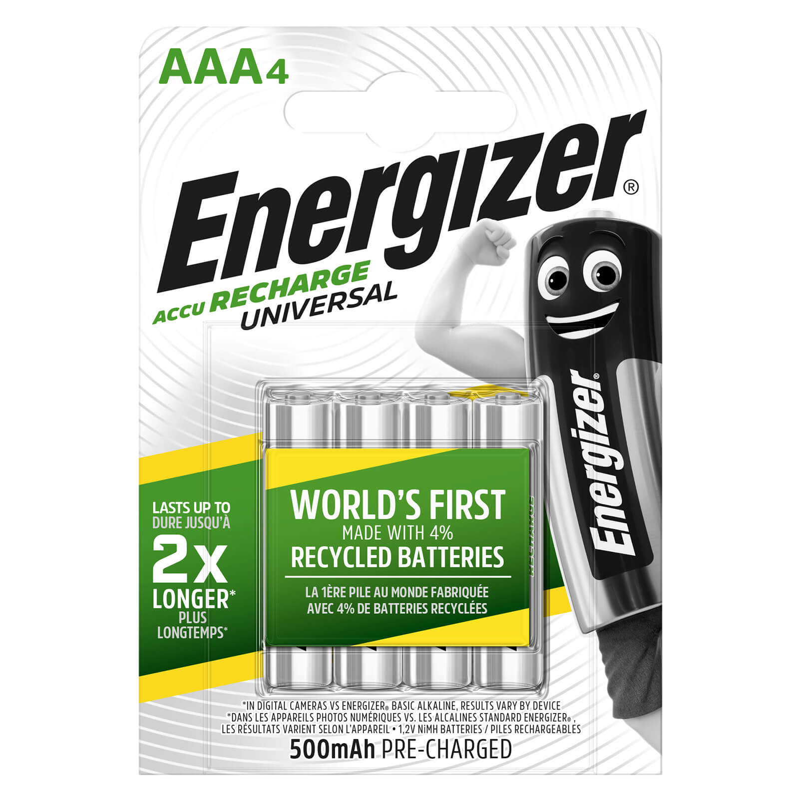 Energizer Universal 500mAh Rechargeable AAA Batteries - 4 Pack Price Comparisons | Compare The Build