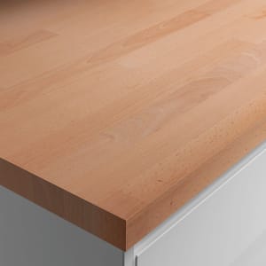 Wickes Solid Wood Worktop - Solid Beech 600mm x 28mm x 3m Price Comparisons | Compare The Build