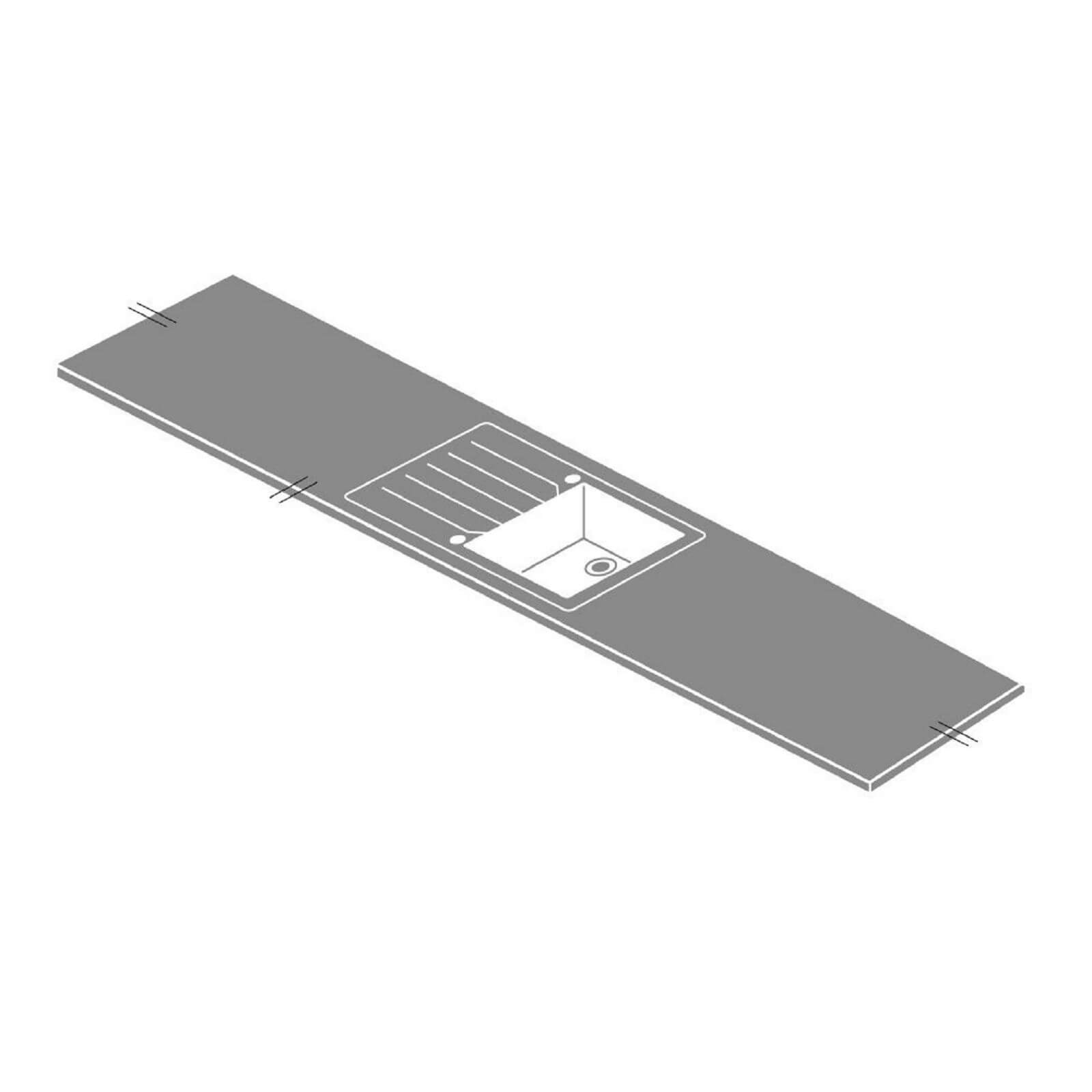 Maia Greystone Kitchen Sink Worktop - Universal Bowl - 3600 x 600 x 42mm Price Comparisons | Compare The Build