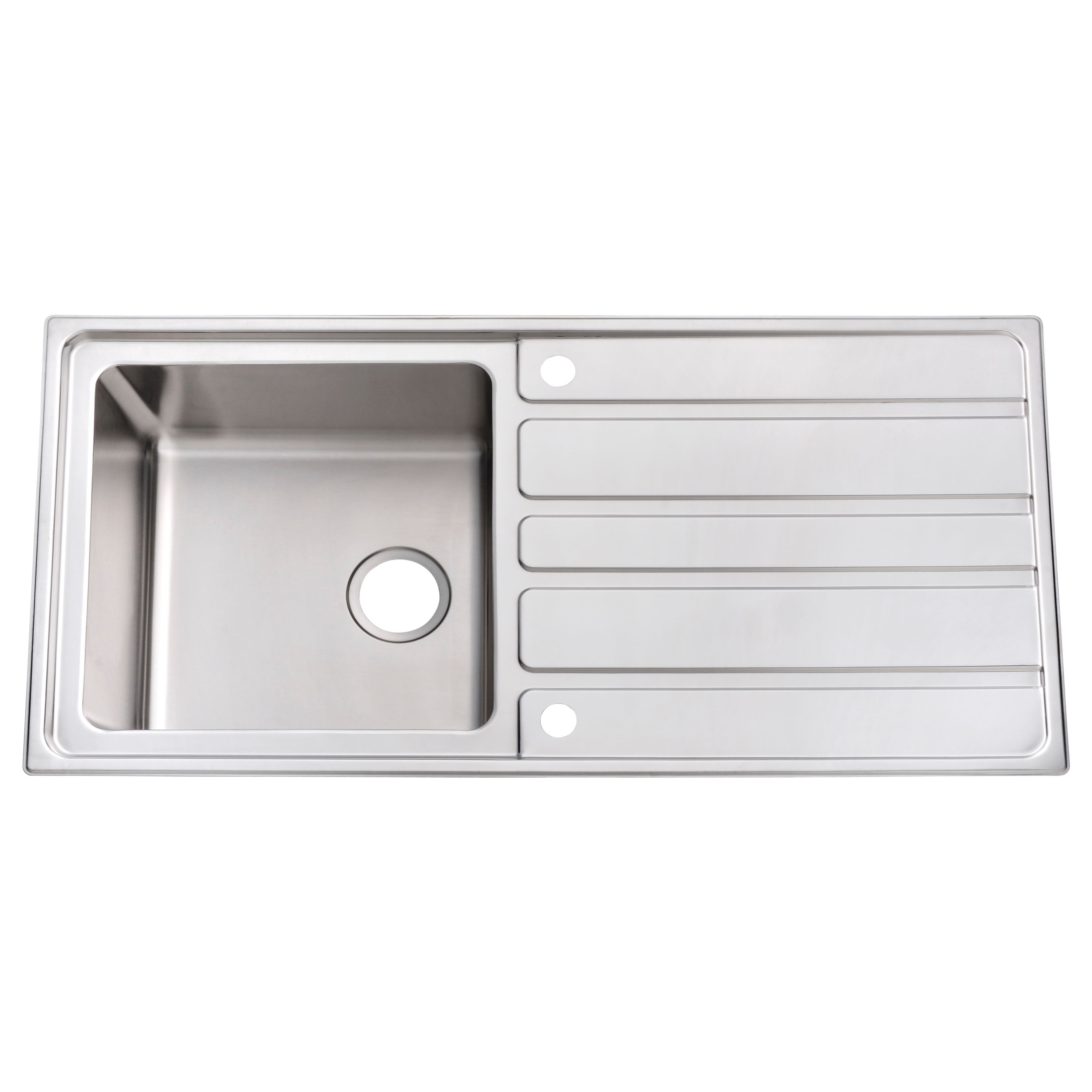 Cooke & Lewis Lunda 1 Bowl Satin Stainless Steel Sink With Reversible Drainer Price Comparisons | Compare The Build