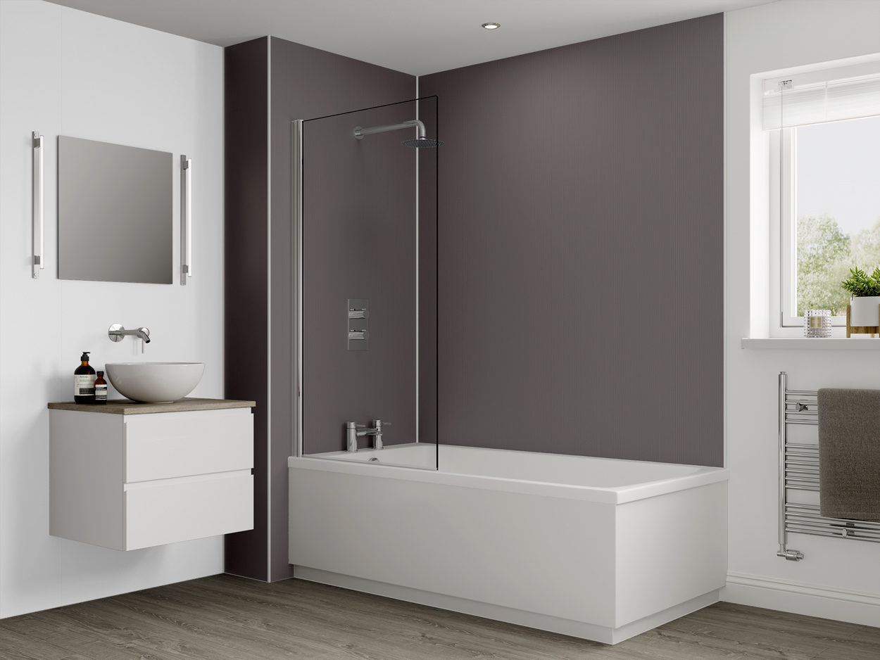 Multipanel Heritage Bathroom Wall Panel Hydrolock 2400 x 598mm Graphite Twill 8829 Price Comparisons | Compare The Build