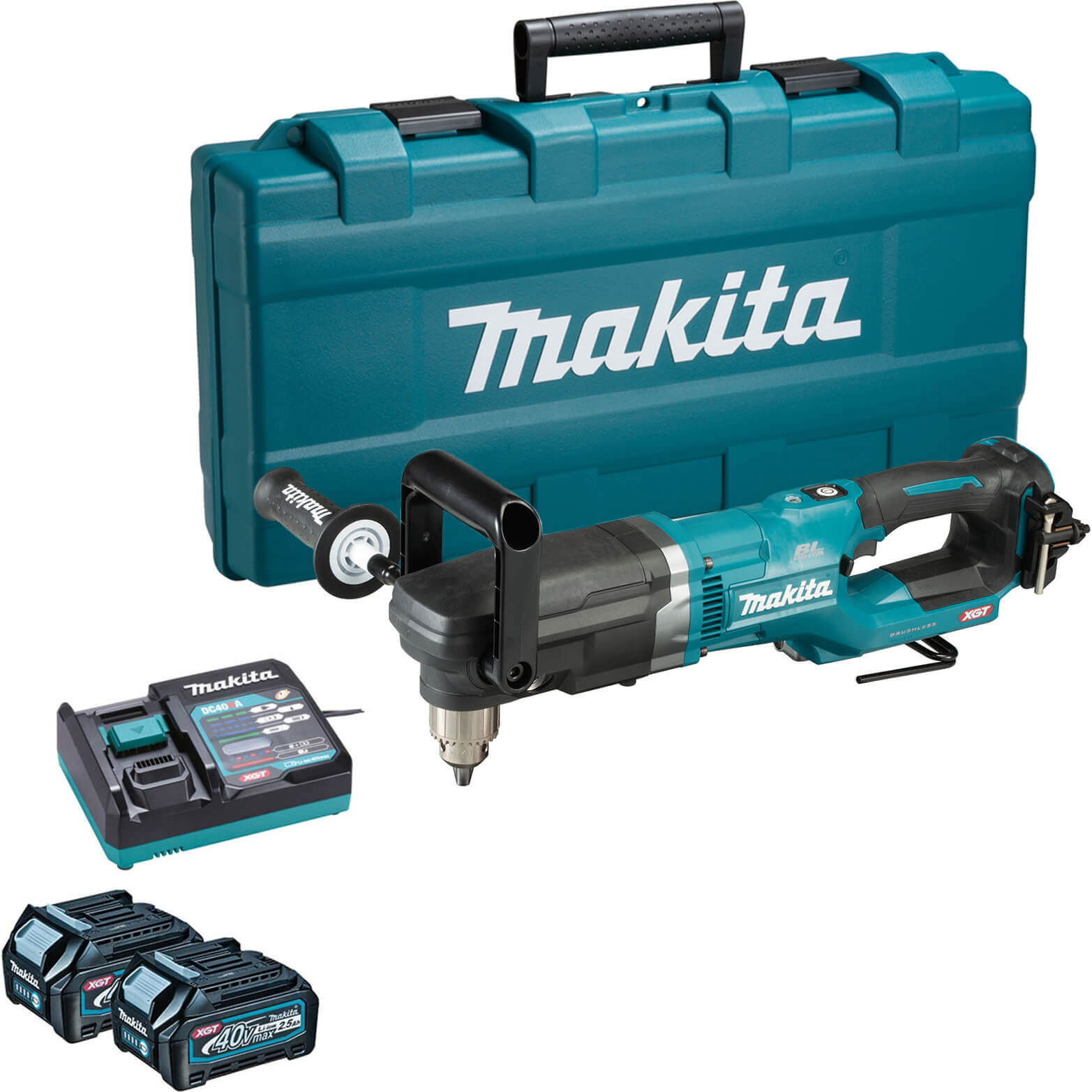 Makita DA001G 40v Max XGT Cordless Brushless Angle Drill 2 x 2.5ah Li-ion Charger Case Price Comparisons | Compare The Build