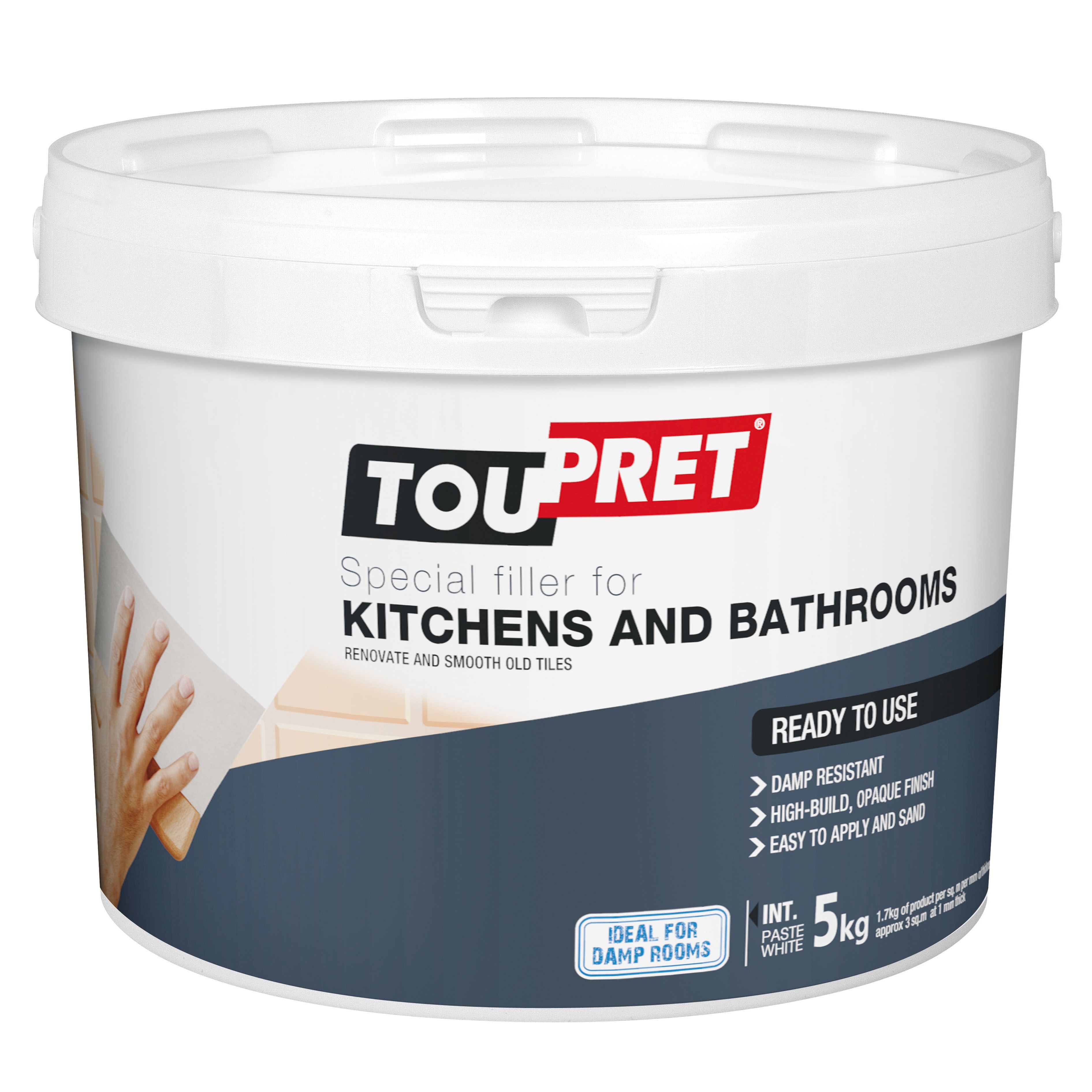 Toupret Tiled Surface Ready Mixed Finishing Plaster, 5Kg Tub Price Comparisons | Compare The Build