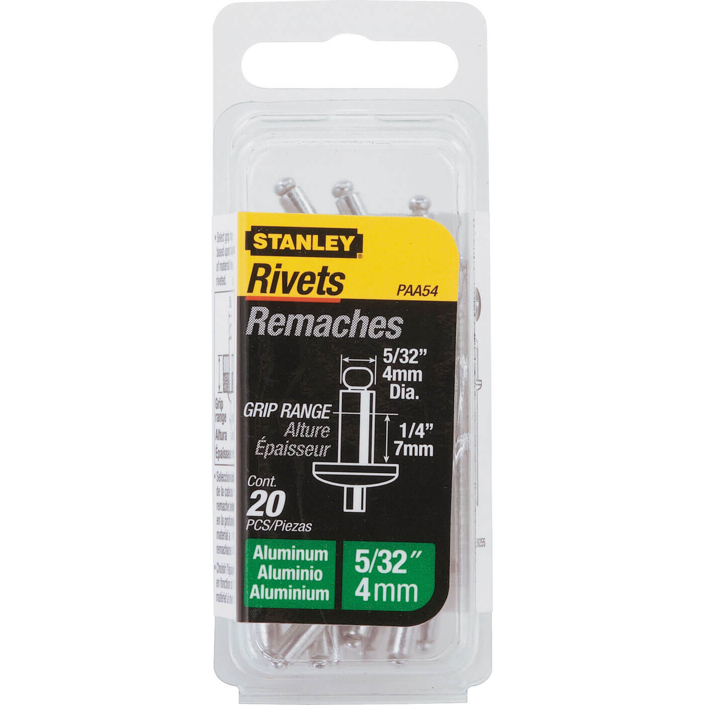 Stanley Aluminium Pop Rivets 4mm Medium Pack of 20 Price Comparisons | Compare The Build