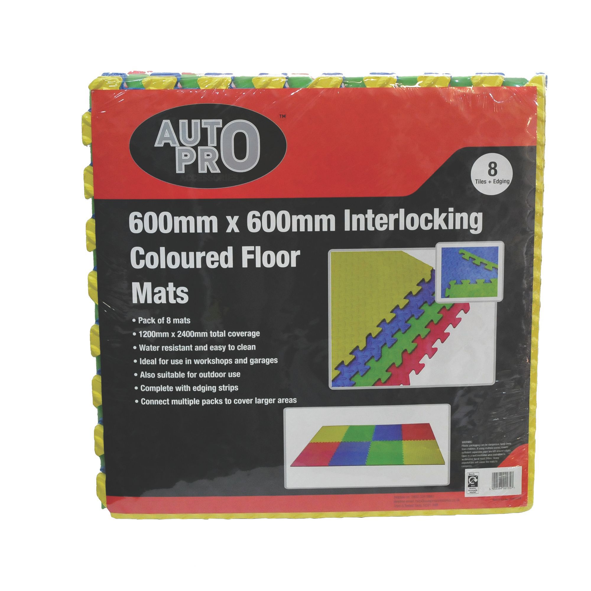 Auto Pro Multicolour Interlocking Floor Tile 2.88M², Pack Of 8 Price Comparisons | Compare The Build