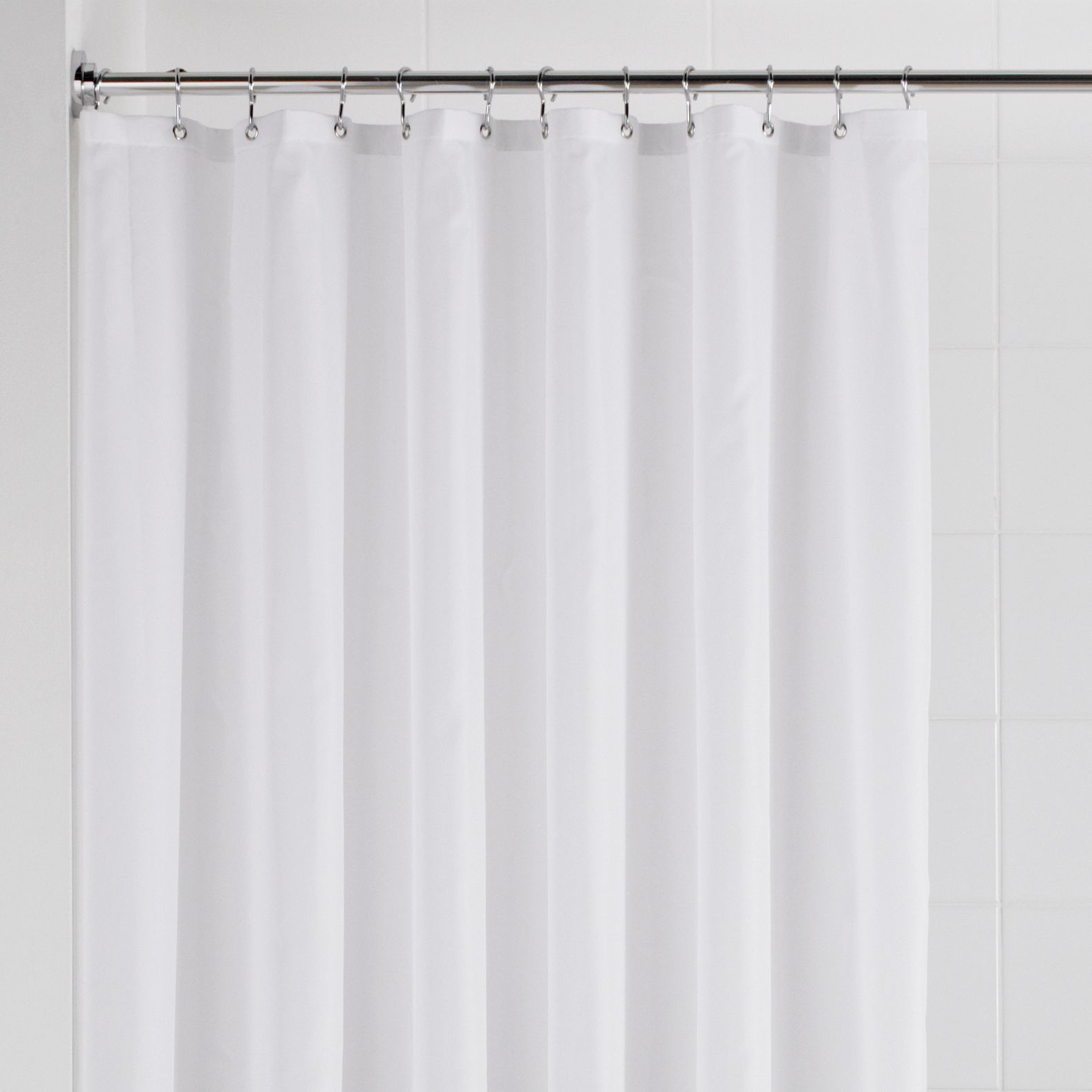 White Plain Shower Curtain (L)2085 mm Price Comparisons | Compare The Build