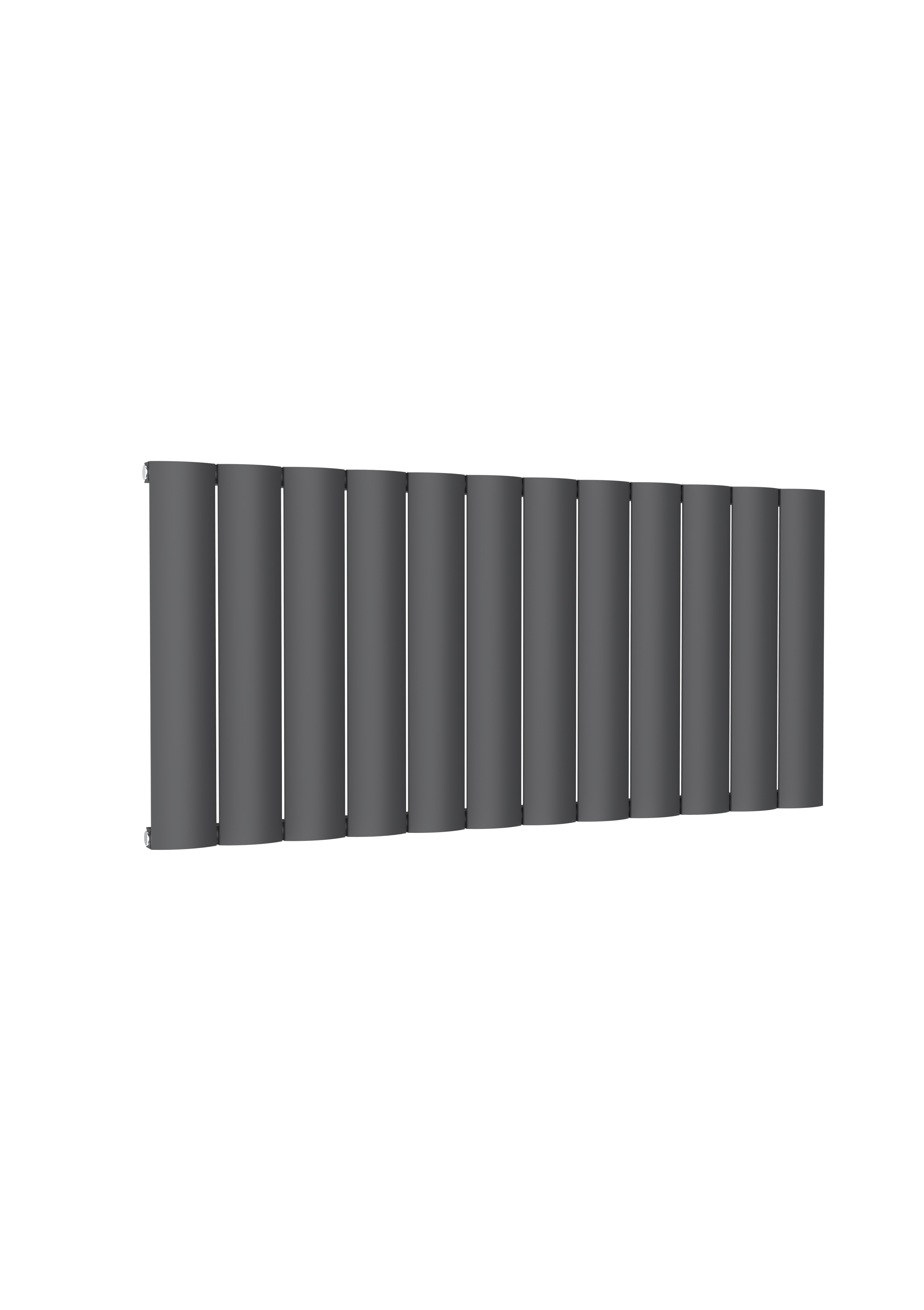 Reina Belva Horizontal Aluminium Designer Radiator, Anthracite, 600mm x 1244mm Price Comparisons | Compare The Build