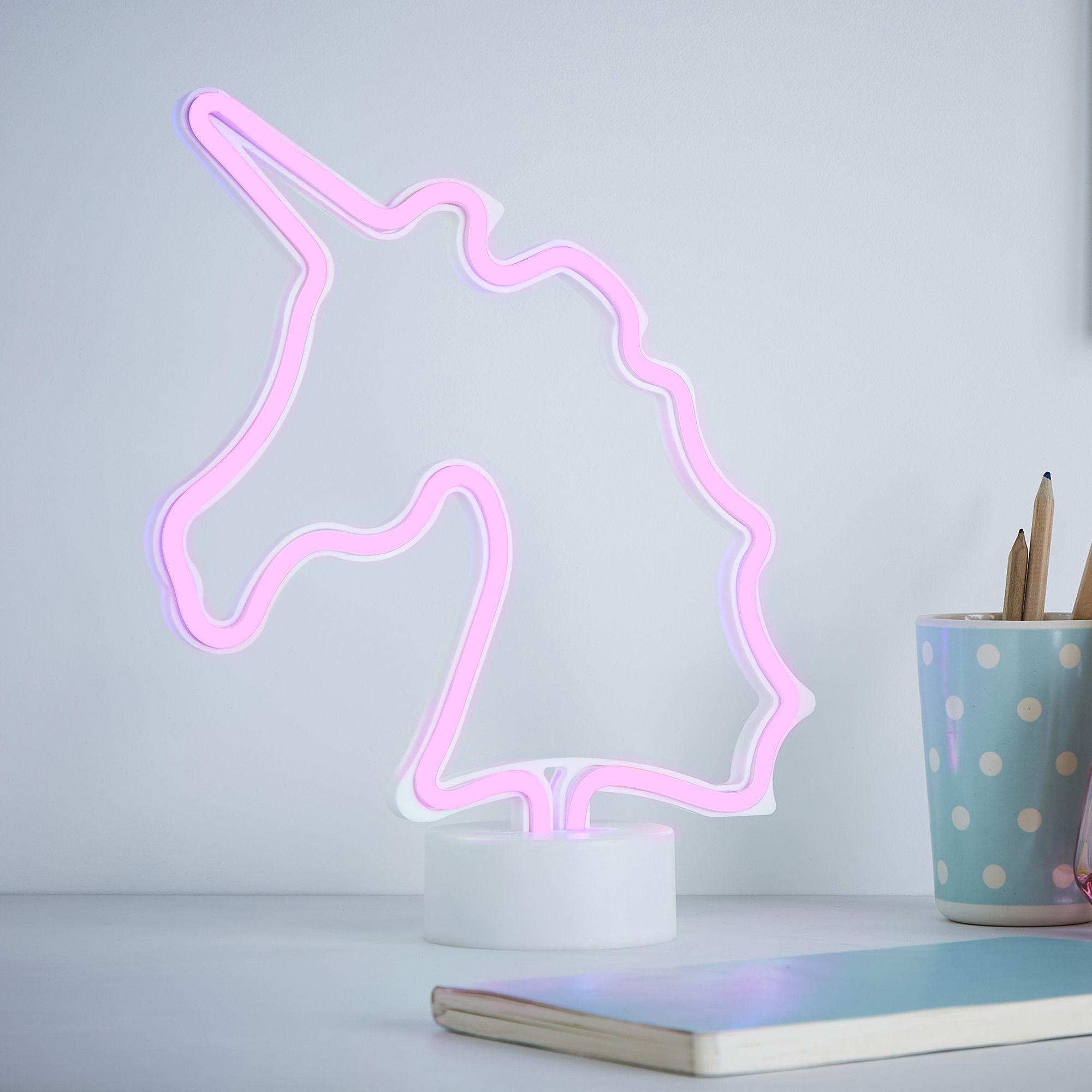 Glow Clara Neon Unicorn Pink Led Table Light Price Comparisons | Compare The Build