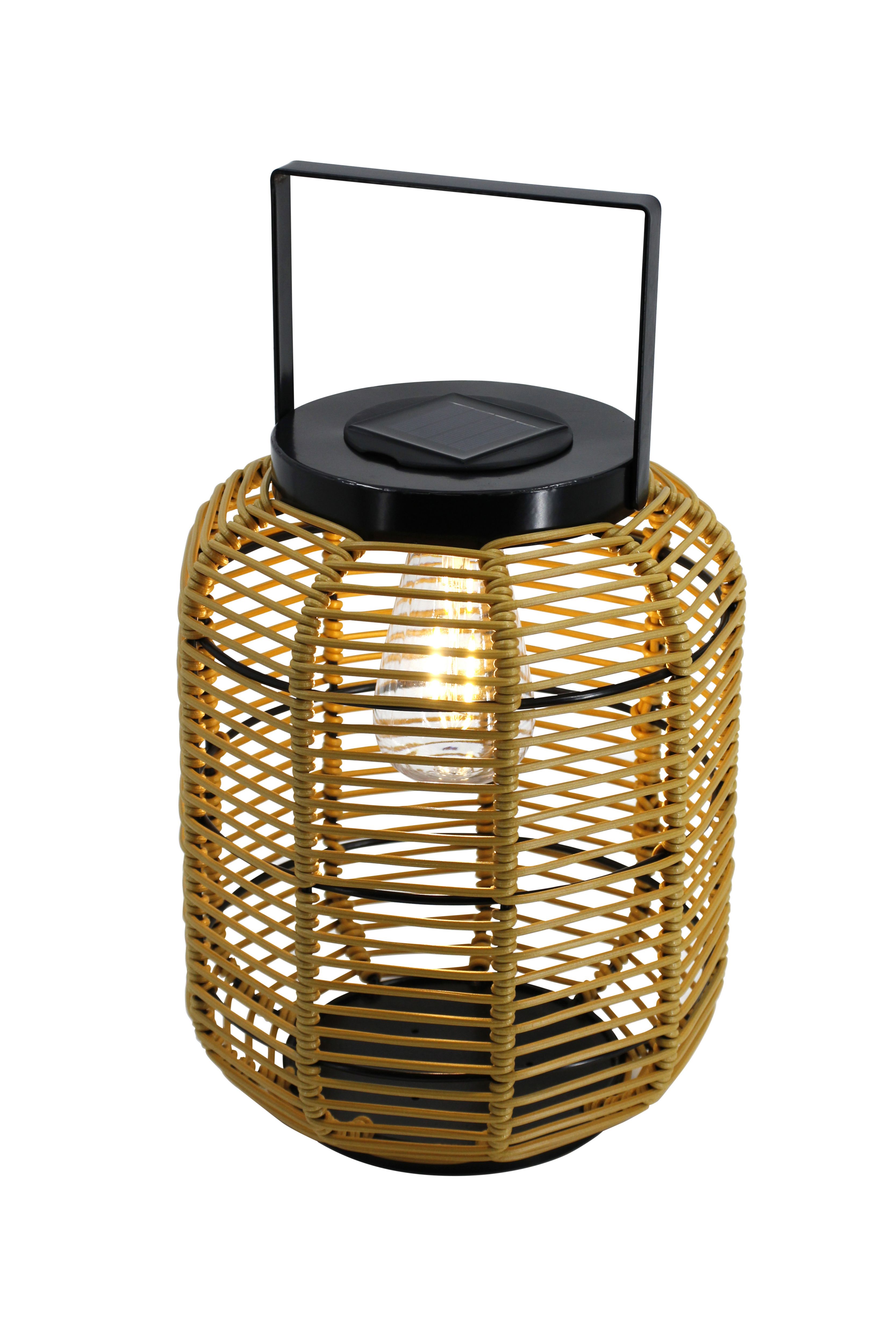 Umatilla Brown Rattan Effect Solar-Powered Led Outdoor Hanging Lantern Price Comparisons | Compare The Build