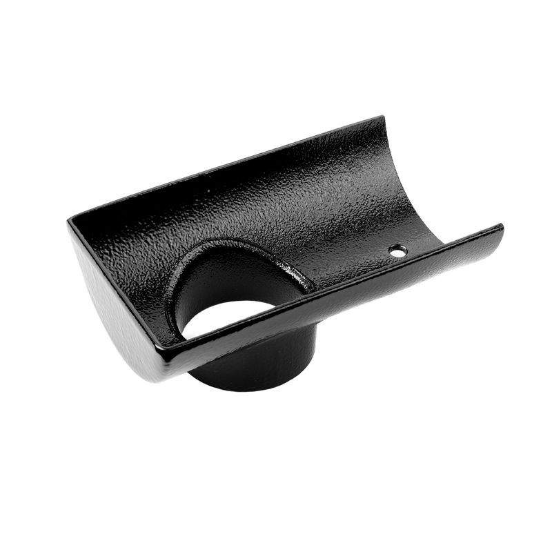Cast Aluminium Guttering Half Round Spigot 63mm Outlet 113mm - Black Alumasc HR2/25PPC/9017M Price Comparisons | Compare The Build