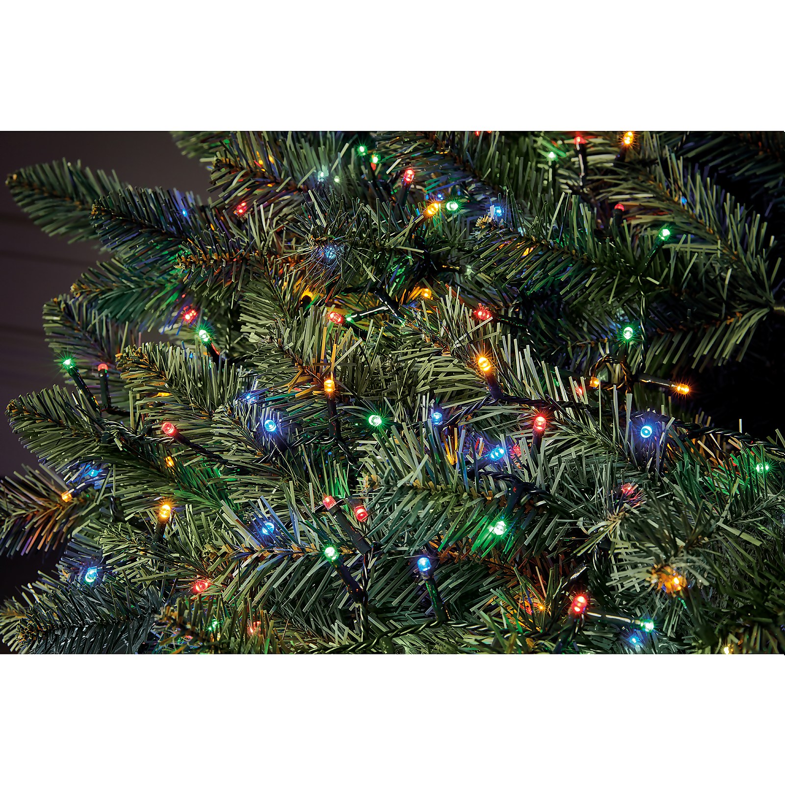 1000 LED Timer Compact String Christmas Tree Lights - Multicoloured | Compare The Build