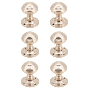 Ringed Mortice Satin Nickel Door Knob - 3 Pairs Price Comparisons | Compare The Build