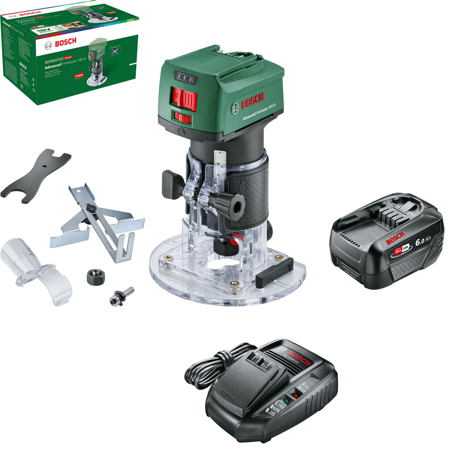 Bosch ADVANCEDTRIMROUTER 18V-8 18v Cordless Trim Router 1 x 6ah Li-ion Charger No Case Price Comparisons | Compare The Build