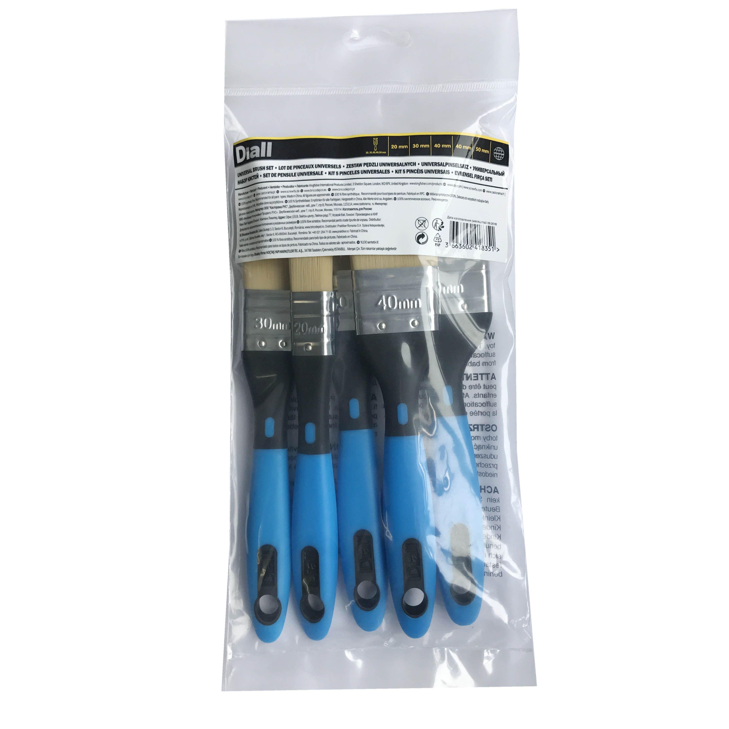 Diall Soft Tip Paint Brush, Pack Of 5 Price Comparisons | Compare The Build