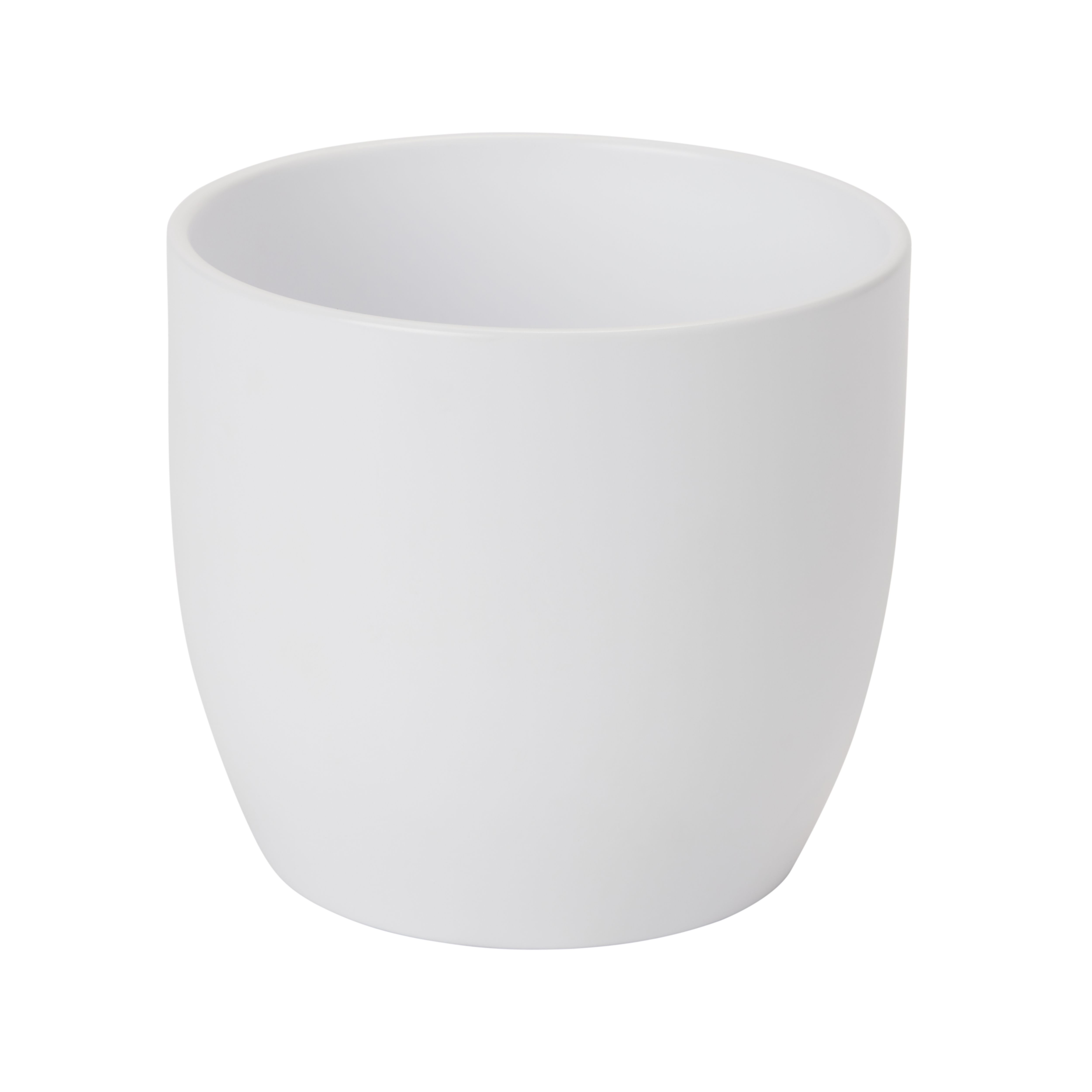 GoodHome White Ceramic Plant Pot (Dia)14.4Cm | Compare The Build