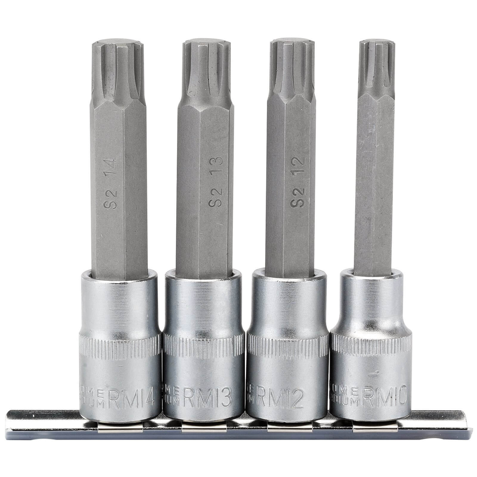 Draper 4 Piece 1/2" Drive Ribe Socket Bit Set 1/2" 100mm Price Comparisons | Compare The Build