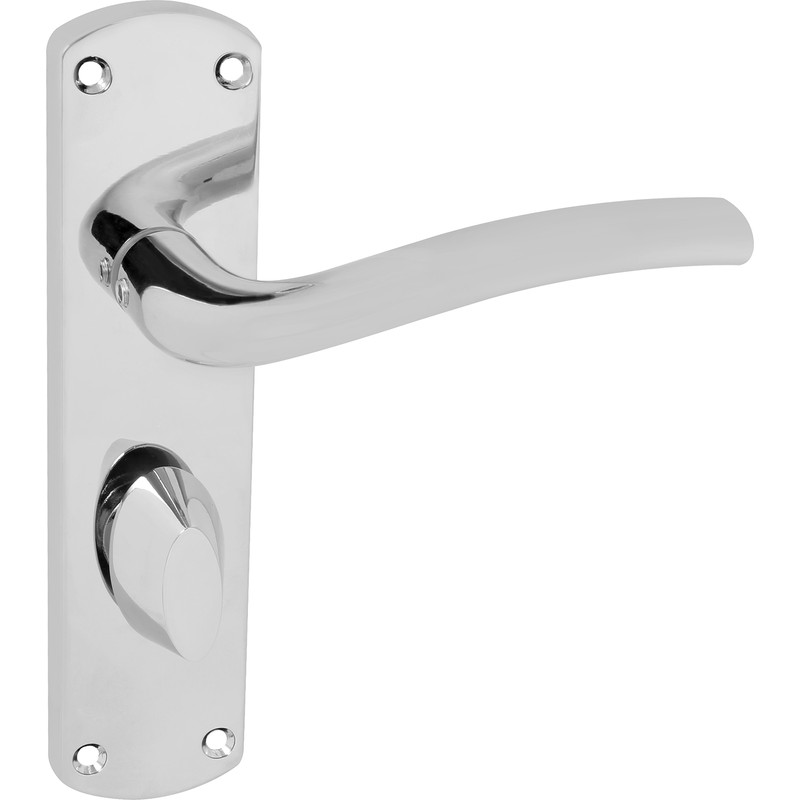 Serozzetta Cuatro Door Handles Bathroom Polished (Pair) in Chrome Price Comparisons | Compare The Build