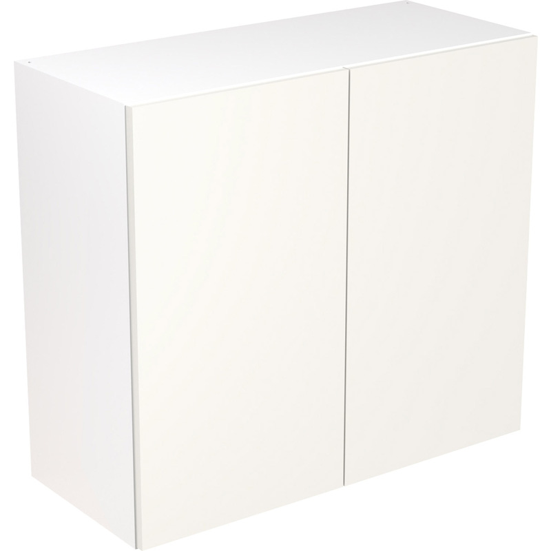Kitchen Kit Ready Made Slab Kitchen Cabinet Wall Unit Super Gloss 800mm in White Price Comparisons | Compare The Build