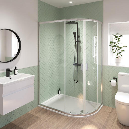 Luxura Offset Quadrant Shower Enclosure 1200 x 900mm with Tray (Right Hand) - 6mm | Compare The Build