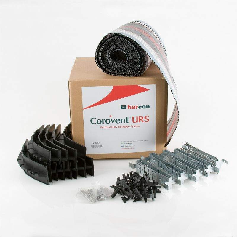 Corovent Universal Dry Fix Ridge System (6m Pack) Black Harcon URS6/B - BLACK Price Comparisons | Compare The Build