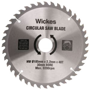 Wickes 40 Teeth Fine Cut Circular Saw Blade - 185 x 30mm | Compare The Build