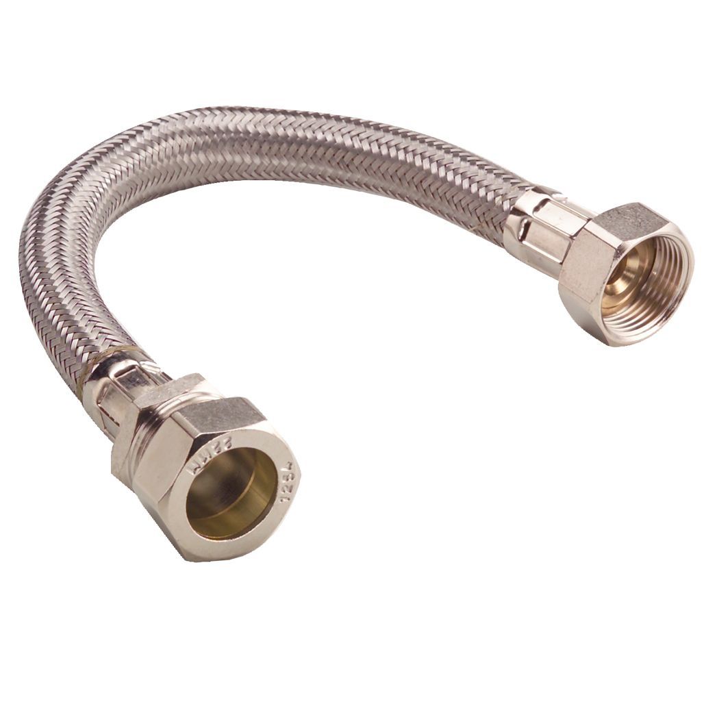Compression Flexible Hose 428009-Wnp, (L)0.3M 10mm X (Dia)15mm Price Comparisons | Compare The Build