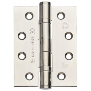 Grade 13 Fire Rated Ball Bearing Hinge Polished Chrome Stainless Steel 102mm - Pack of 3 Price Comparisons | Compare The Build