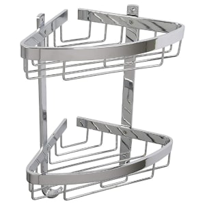 Croydex Large 2 Tier Corner Bathroom Storage Basket - Chrome Price Comparisons | Compare The Build