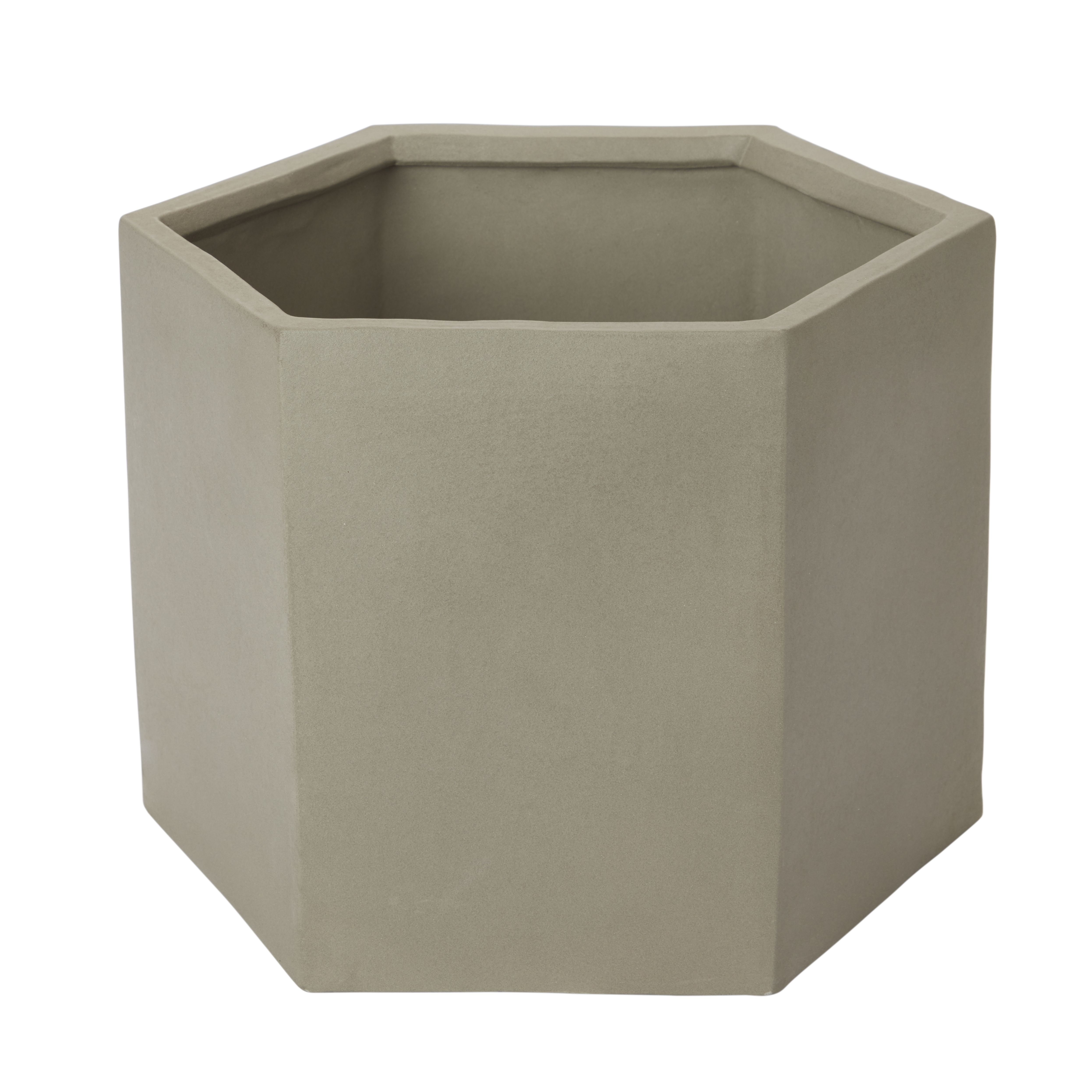 GoodHome Grey Terracotta Geometric Plant Pot (Dia)33.3Cm Price Comparisons | Compare The Build